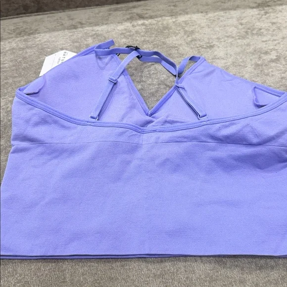 Vibrant Purple Halter Crop Top - Picture 3 of 4